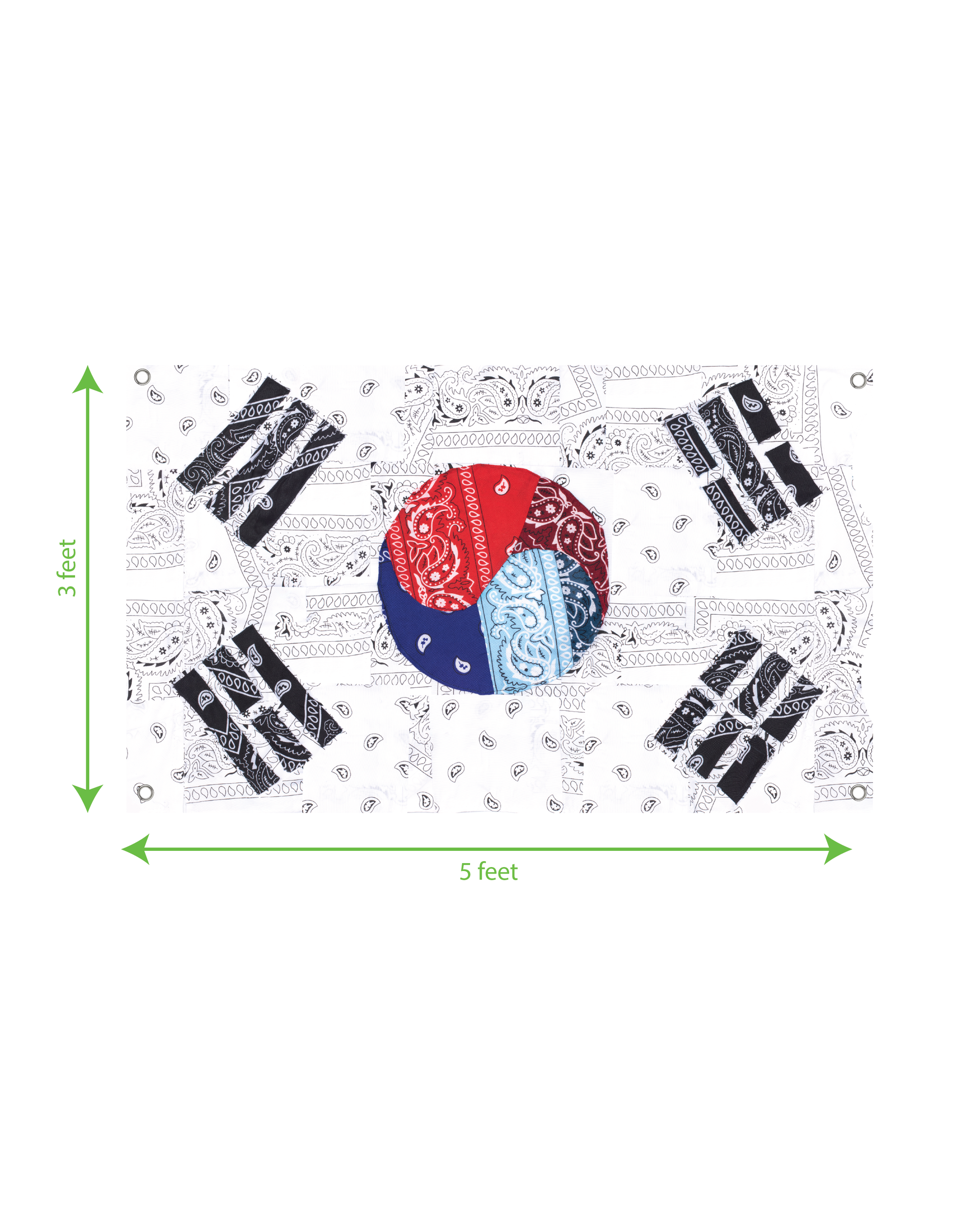 BANDED® KOREA FLAG - (WHITE)