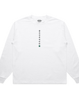 "DREAMS COME TRUE" KOREAN CALLIGRAPHY HEAVYWEIGHT LS SHIRT - (SNOWY WHITE)