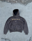 LOVE VIRGINIA HEAVYWEIGHT PREMIUM HOODIE - (MINERAL WASH CHOCOLATE) *ONLINE EXCLUSIVE*