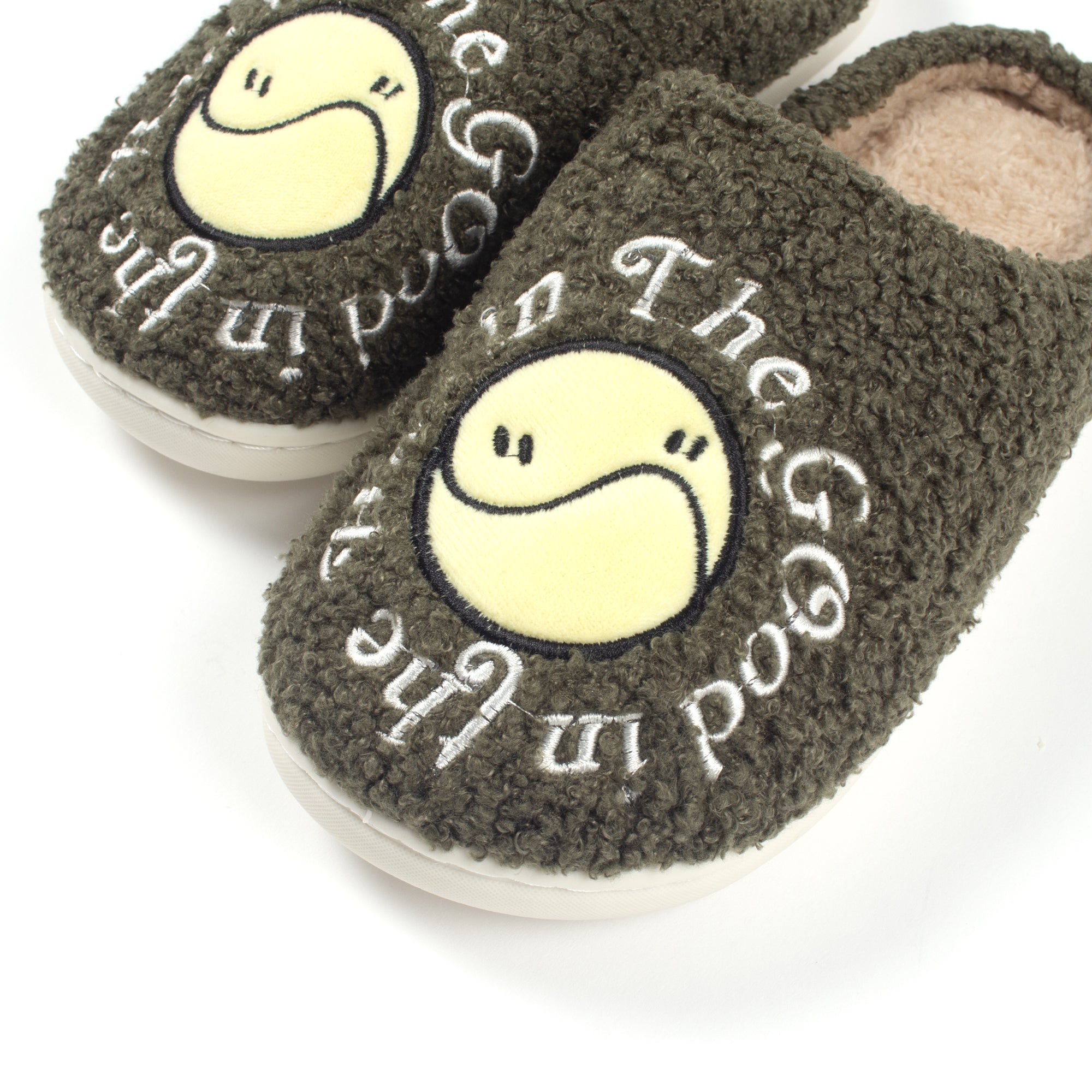 THE GOOD IN THE BAD HOUSE SLIPPERS - 4 PAIRS BUNDLE - (OLIVE GREEN)