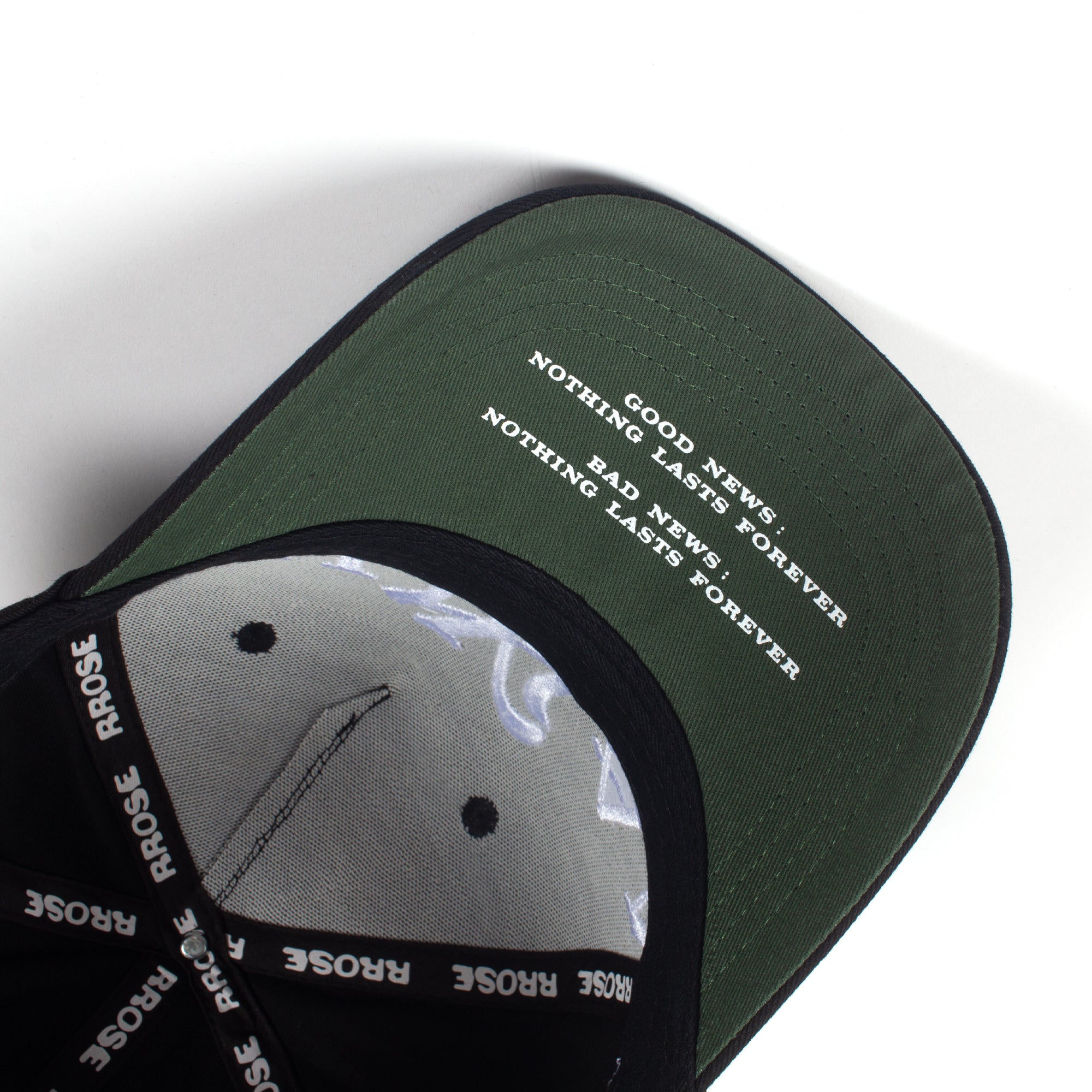 YIN YANG A-FRAME 5 PANEL HAT - (PHANTOM BLACK)