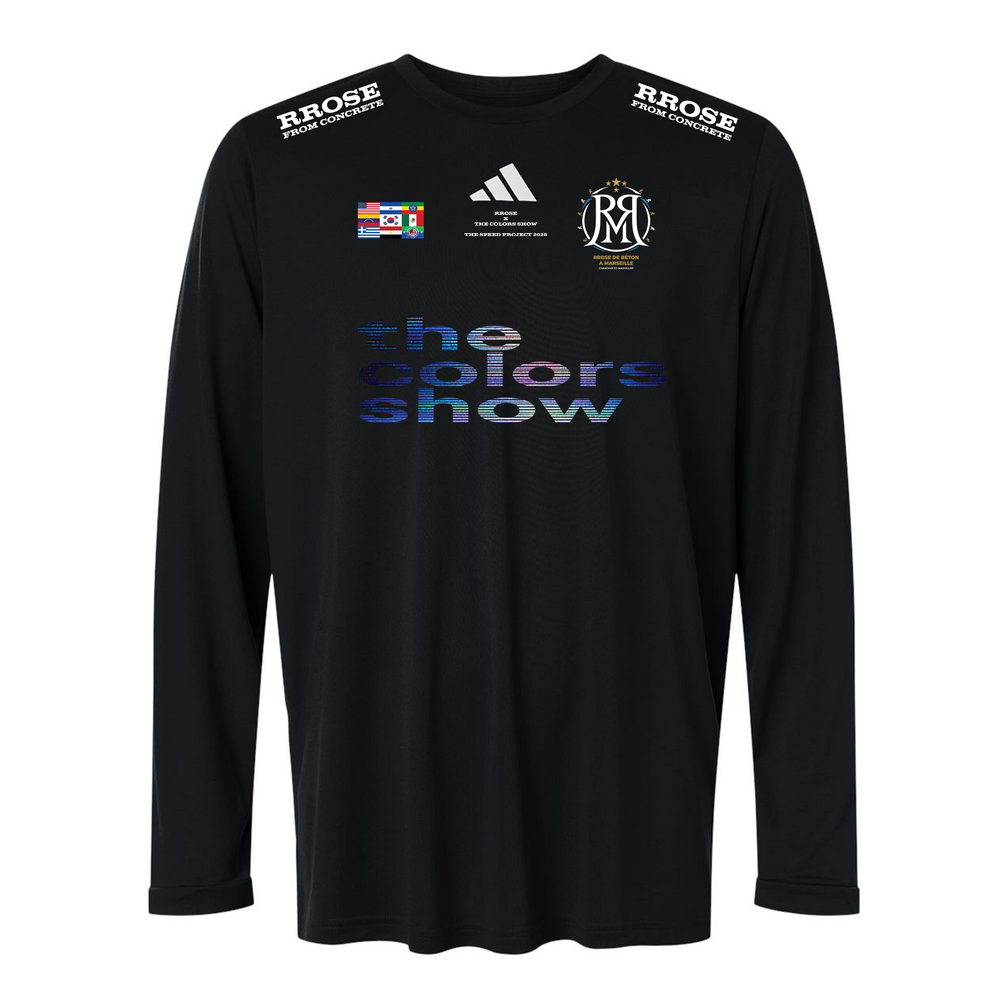 RROSE X THE COLORS SHOW ADIDAS LS JERSEY - (PHANTOM BLACK) *PROCEEDS WILL BE DONATED*