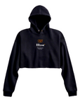 HAIL DMV RAW EDGE WOMEN'S CROP HOODIE - (PHANTOM BLACK)