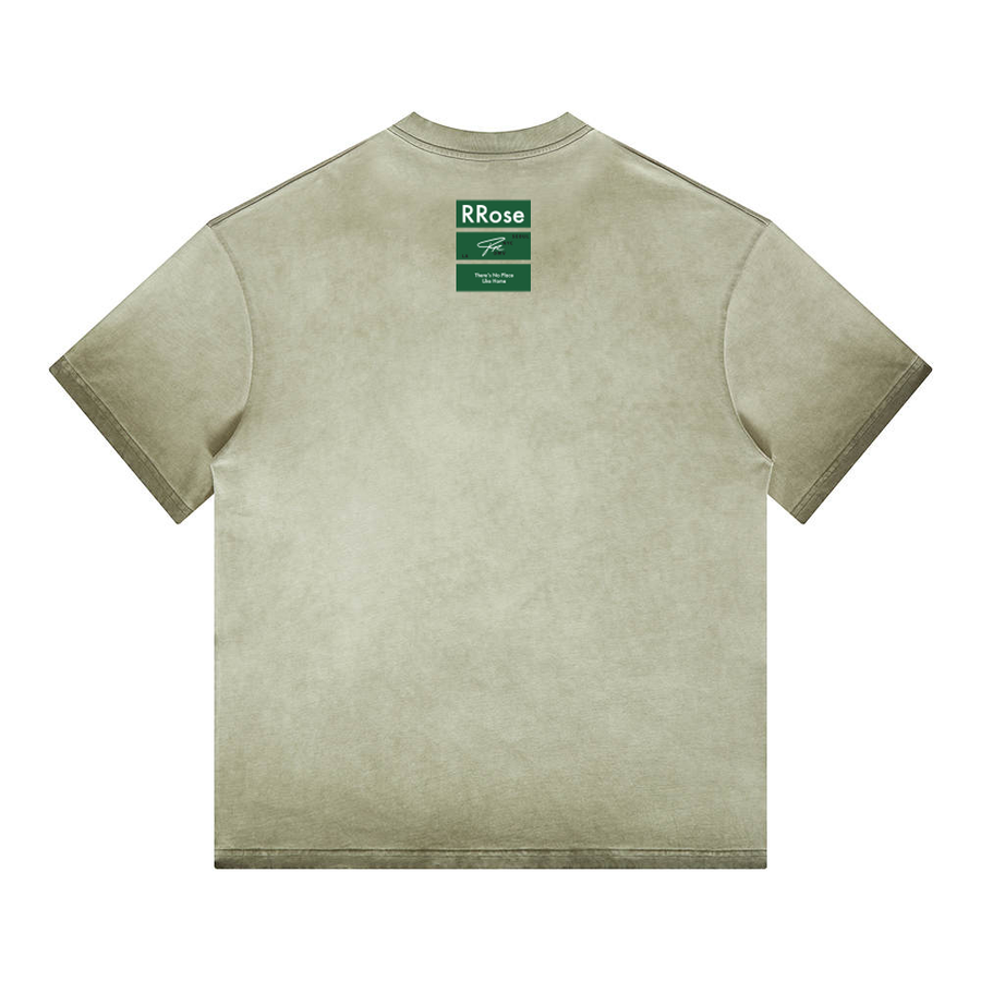 THERE'S NO PLACE LIKE NYC SUN FADED SHIRT - (VINTAGE OLIVE)
