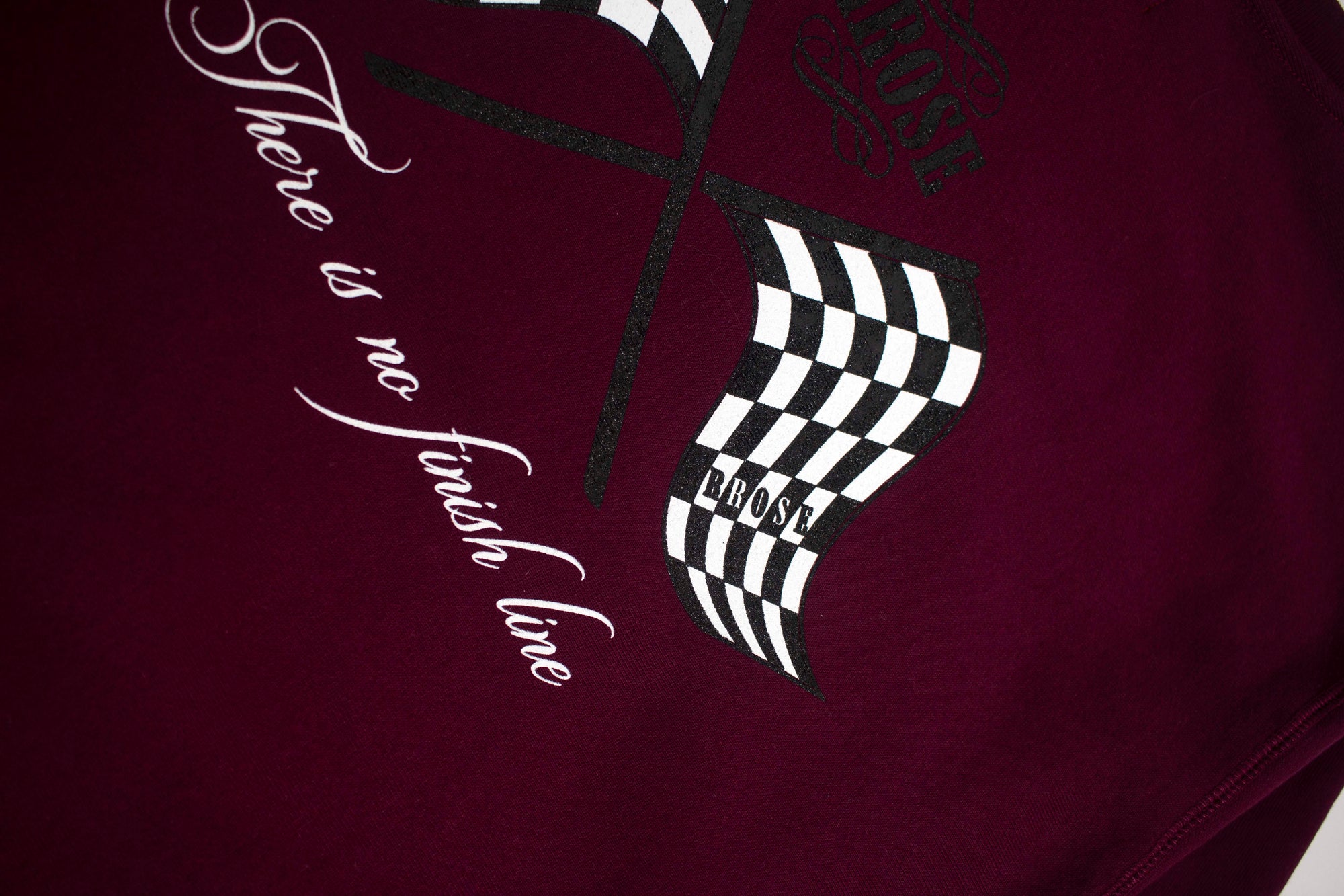 RACE FLAG HEAVYWEIGHT CREWNECK MAROON