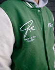 THERE'S NO PLACE LIKE HOME VARSITY JACKET - NYC GREEN