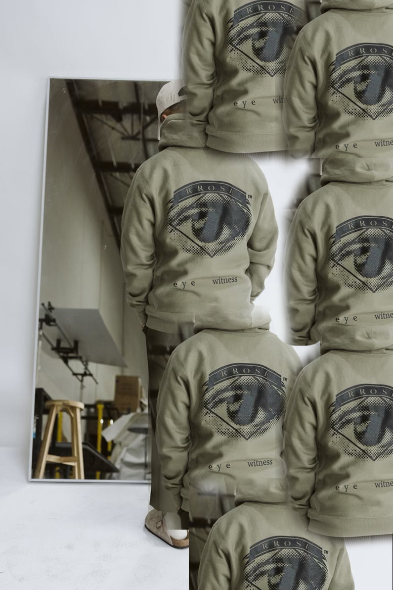 EYE WITNESS HEAVYWEIGHT HOODIE WARM OLIVE
